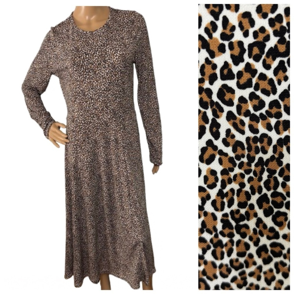 Banana Republic Drop Waist Jersey Knit Long Sleeve Dress Size M